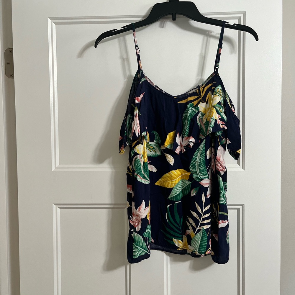 Floral Ruffle Off The Shoulder Top - M - Picture 2 of 4